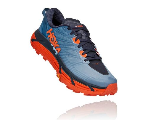 Hoka One One Herre Mafate Speed 3 Trail Løpesko Provincial Blå/Carrot Norge-81VLC